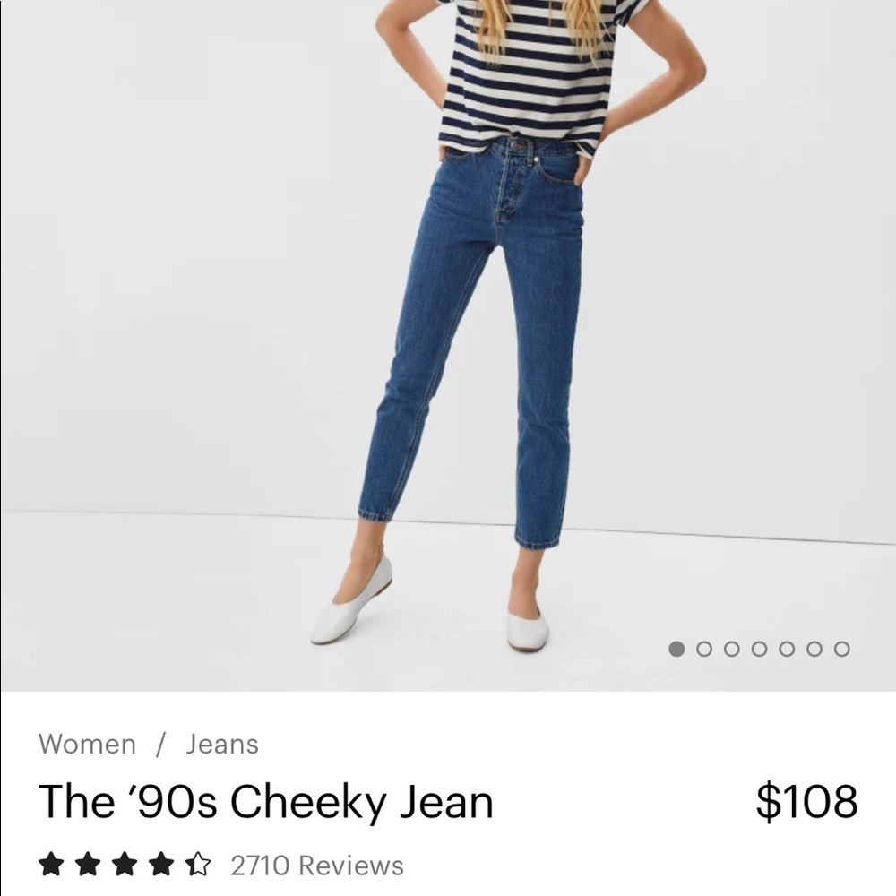 Everlane 90’s Cheeky Jean (Deep Atlantic color)